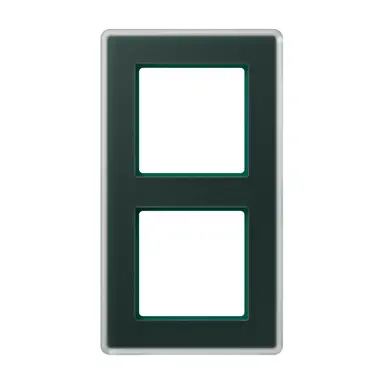 JUNG AV 582 GLM SG afdekraam 2-voudig A Viva smaragdgroen glas