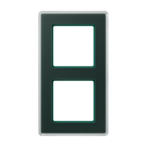 JUNG AV 582 GLM SG afdekraam 2-voudig A Viva smaragdgroen glas