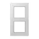 JUNG AV 582 GLM WW afdekraam 2-voudig A Viva alpine wit glas