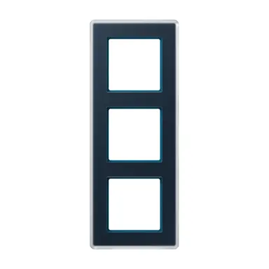 JUNG AV 583 GLM NB afdekraam 3-voudig A Viva nachtblauw glas