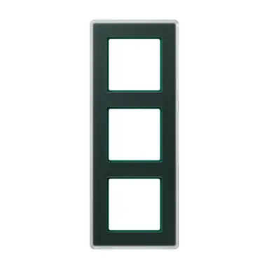 JUNG AV 583 GLM SG afdekraam 3-voudig A Viva smaragdgroen glas