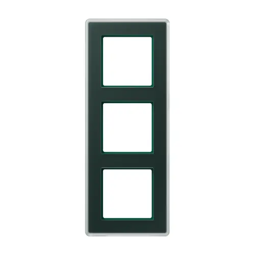 JUNG AV 583 GLM SG afdekraam 3-voudig A Viva smaragdgroen glas