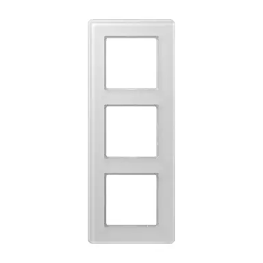 JUNG AV 583 GLM WW afdekraam 3-voudig A Viva alpine wit glas