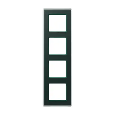 JUNG AV 584 GLM SG afdekraam 4-voudig A Viva smaragdgroen glas