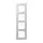JUNG AV 584 GLM WW afdekraam 4-voudig A Viva alpine wit glas