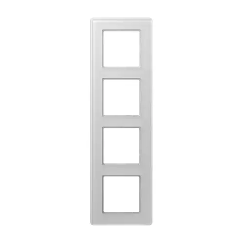 JUNG AV 584 GLM WW afdekraam 4-voudig A Viva alpine wit glas