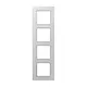 JUNG AV 584 GLM WW afdekraam 4-voudig A Viva alpine wit glas