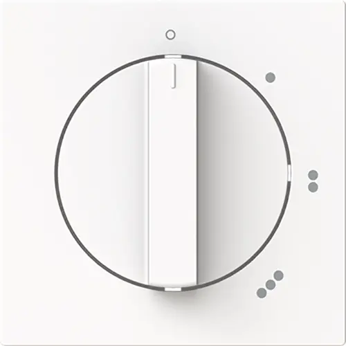 Busch-Jaeger 2542 DR/01-44M draaiknop driestandenschakelaar met nulstand Art Linear studiowit mat