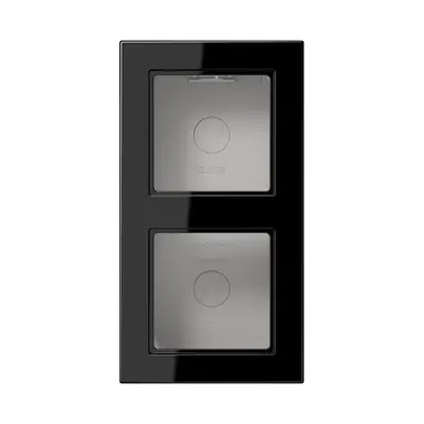 JUNG A 5582 BF A SW opbouwbak 2-voudig A550 zwart glans