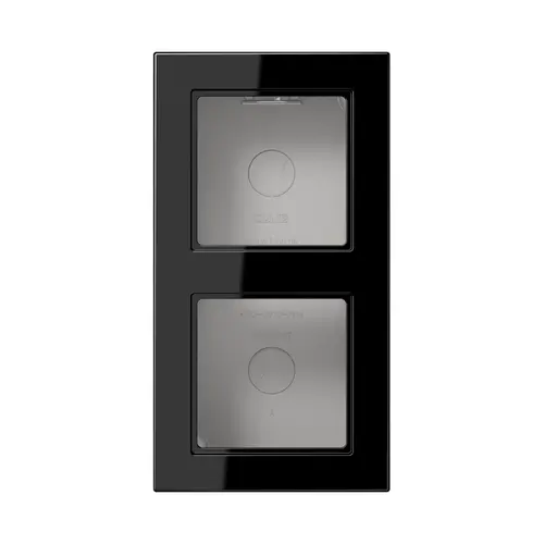 JUNG A 5582 BF A SW opbouwbak 2-voudig A550 zwart glans