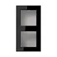 JUNG A 5582 BF A SW opbouwbak 2-voudig A550 zwart glans