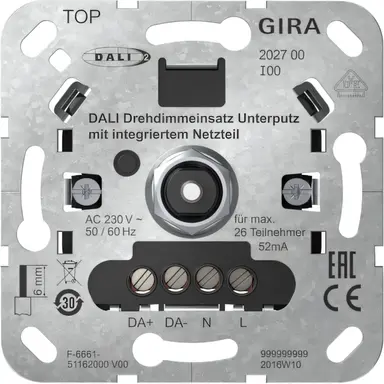 Gira 202700 DALI potentiometer met geïntegreerde netvoeding