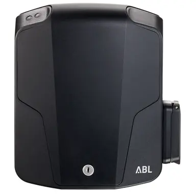 ABL eMobility 1W2221 eMH1 wallbox 22kW 32A 3-fase laadpaal met geintegreerde aardlekschakelaar en type 2 laadstopcontact IP54 zwart