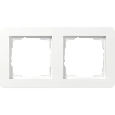Gira 0212150 afdekraam 2-voudig E1 wit glans