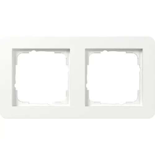 Gira 0212150 afdekraam 2-voudig E1 wit glans