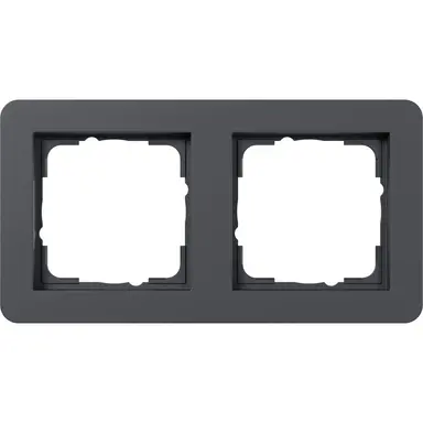 Gira 0212152 afdekraam 2-voudig E1 antraciet mat