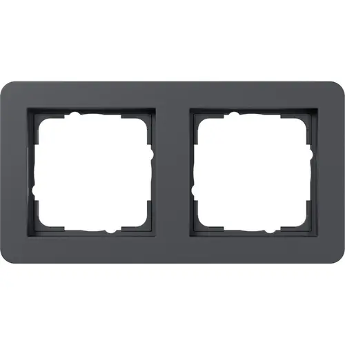 Gira 0212152 afdekraam 2-voudig E1 antraciet mat