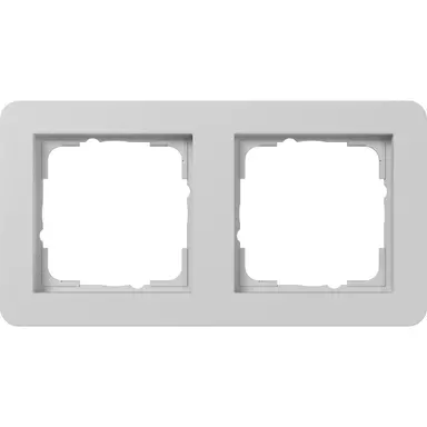 Gira 0212154 afdekraam 2-voudig E1 grijs mat