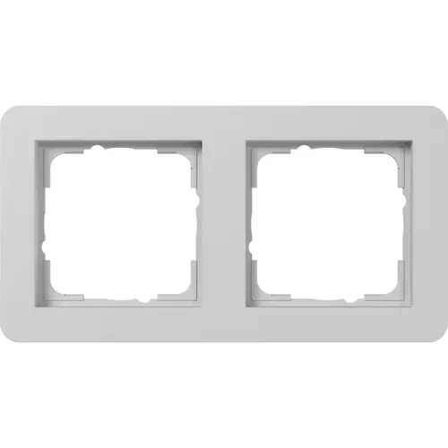 Gira 0212154 afdekraam 2-voudig E1 grijs mat