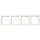 Gira 0214151 afdekraam 4-voudig E1 wit mat