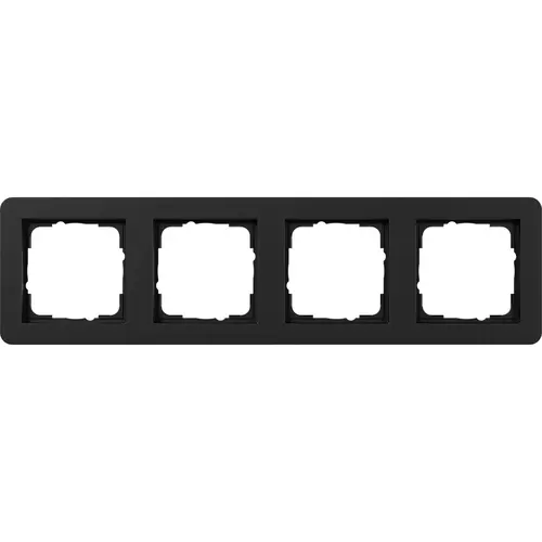 Gira 0214153 afdekraam 4-voudig E1 zwart mat