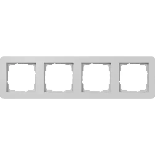 Gira 0214154 afdekraam 4-voudig E1 grijs mat