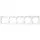 Gira 0215150 afdekraam 5-voudig E1 wit glans