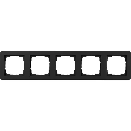 Gira 0215153 afdekraam 5-voudig E1 zwart mat