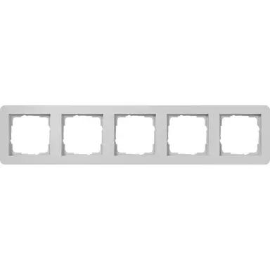 Gira 0215154 afdekraam 5-voudig E1 grijs mat