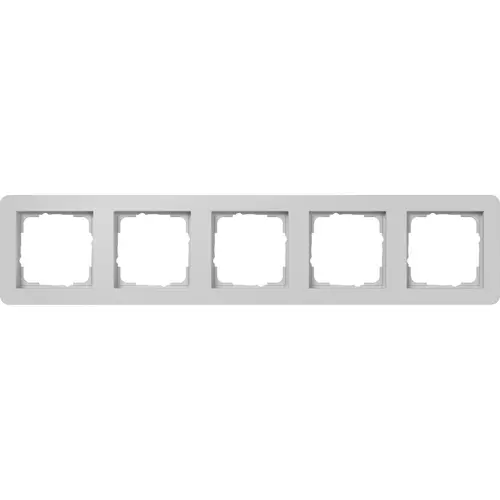 Gira 0215154 afdekraam 5-voudig E1 grijs mat