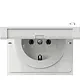 Gira 445470 wandcontactdoos randaarde met klapdeksel F100 wit glans
