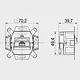 Rutenbeck 136104030 universele RJ45 data wandcontactdoos modular jack enkelvoudig inbouw CAT6A