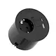Bachmann 938.203 inbouwstopcontact rond 80mm met randaarde + USB-A/C en 0,2m GST o.g. kabel zwart