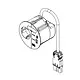 Bachmann 938.203 inbouwstopcontact rond 80mm met randaarde + USB-A/C en 0,2m GST o.g. kabel zwart
