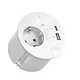 Bachmann 938.303 inbouwstopcontact rond 80mm met randaarde + USB-A/C en 0,2m GST o.g. kabel wit