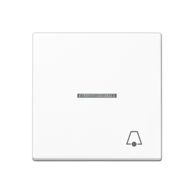 JUNG A 590 BFKO5 K WW schakelwip met belsymbool en controlevenster A-range alpine wit