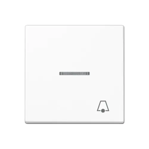 JUNG A 590 BFKO5 K WW schakelwip met belsymbool en controlevenster A-range alpine wit