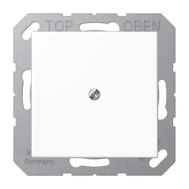 JUNG A 590 BFA WW centraalplaat met snoerinvoer en draagring A-range alpine wit