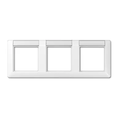 JUNG AS 5830 NA WW afdekraam 3-voudig horizontaal met tekstvenster AS500 alpine wit