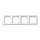 JUNG AS 5840 NA WW afdekraam 4-voudig horizontaal met tekstvenster AS500 alpine wit