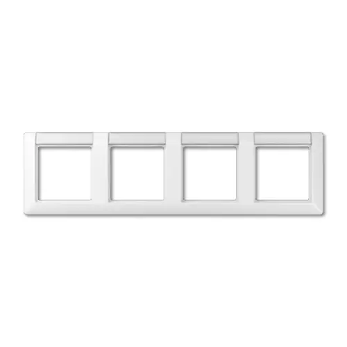 JUNG AS 5840 NA WW afdekraam 4-voudig horizontaal met tekstvenster AS500 alpine wit