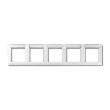 JUNG AS 5850 NA WW afdekraam 5-voudig horizontaal met tekstvenster AS500 alpine wit