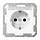 JUNG A 1520 NBFNA WW wandcontactdoos randaarde met tekstvenster A-range alpine wit