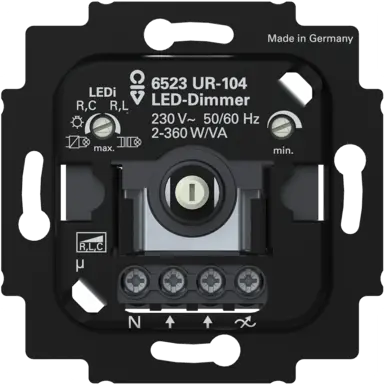 Busch-Jaeger 6523 UR-104 draaidimmer universeel LED 2-100 Watt
