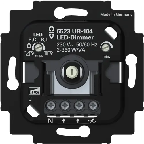 Busch-Jaeger 6523 UR-104 draaidimmer universeel LED 2-100 Watt