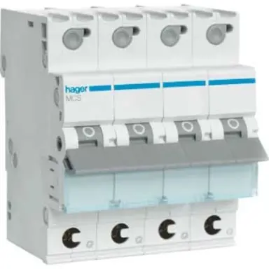 Hager MCS625E Installatieautomaat C-kar 3P 4