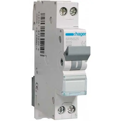 Hager MHN525 Installatieautomaat B-kar 1P 2