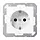 JUNG A 1521 NBF WW wandcontactdoos randaarde met schroefklemmen A-range alpine wit