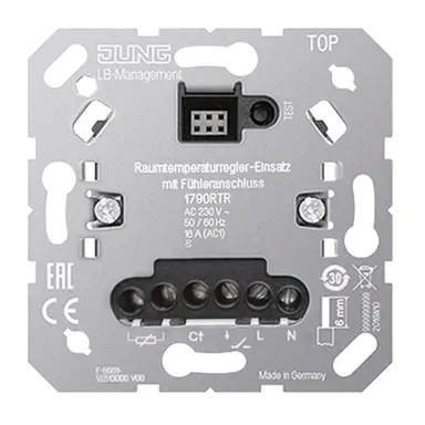 JUNG 1790 RTR kamerthermostaat met voeleraansluiting zonder ingang nevenpost
