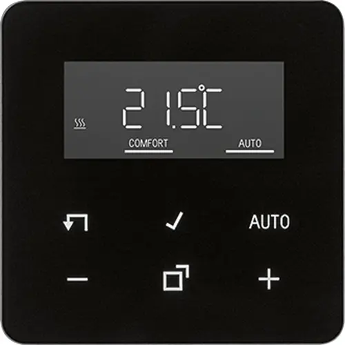 JUNG CD 1790 D SW bedieningselement met display voor kamerthermostaat CD500 zwart glans